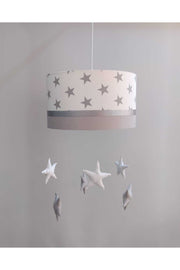 White Gray Star Ornate 35 Diameter Large Size Child Young Baby Room Chandelier Single Pendant Lamp