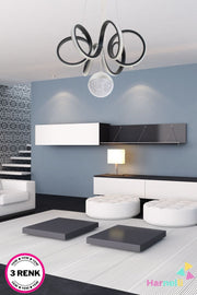 30 Cm Diameter 3 Colors Lightable Led Chandelier