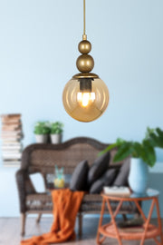 Infinite Single Chandelier Antiqued Honey Glass