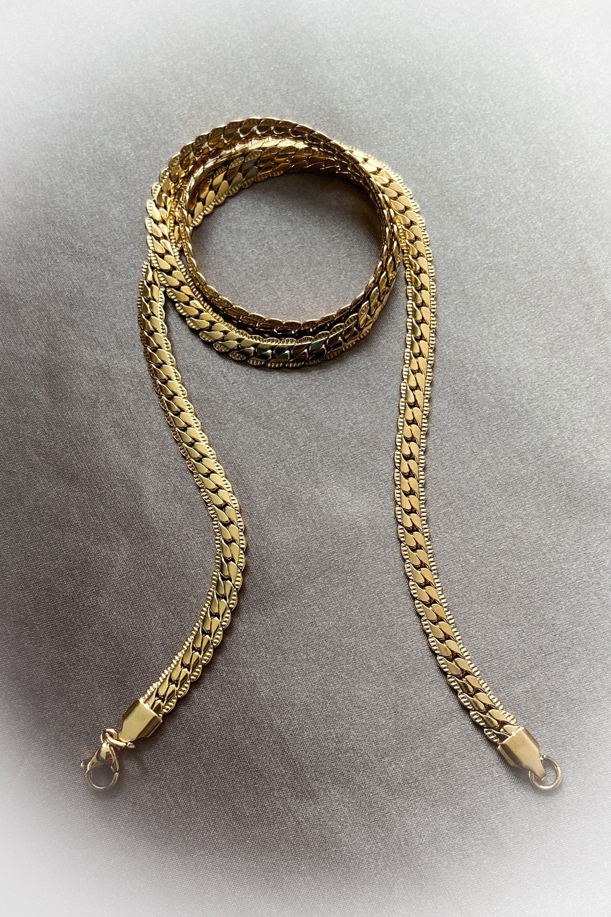 Steel 316 Non Tarnish 60 Cm / 6 Mm Thick Chain Necklace, Women Men Unisex 925 Silver Plated