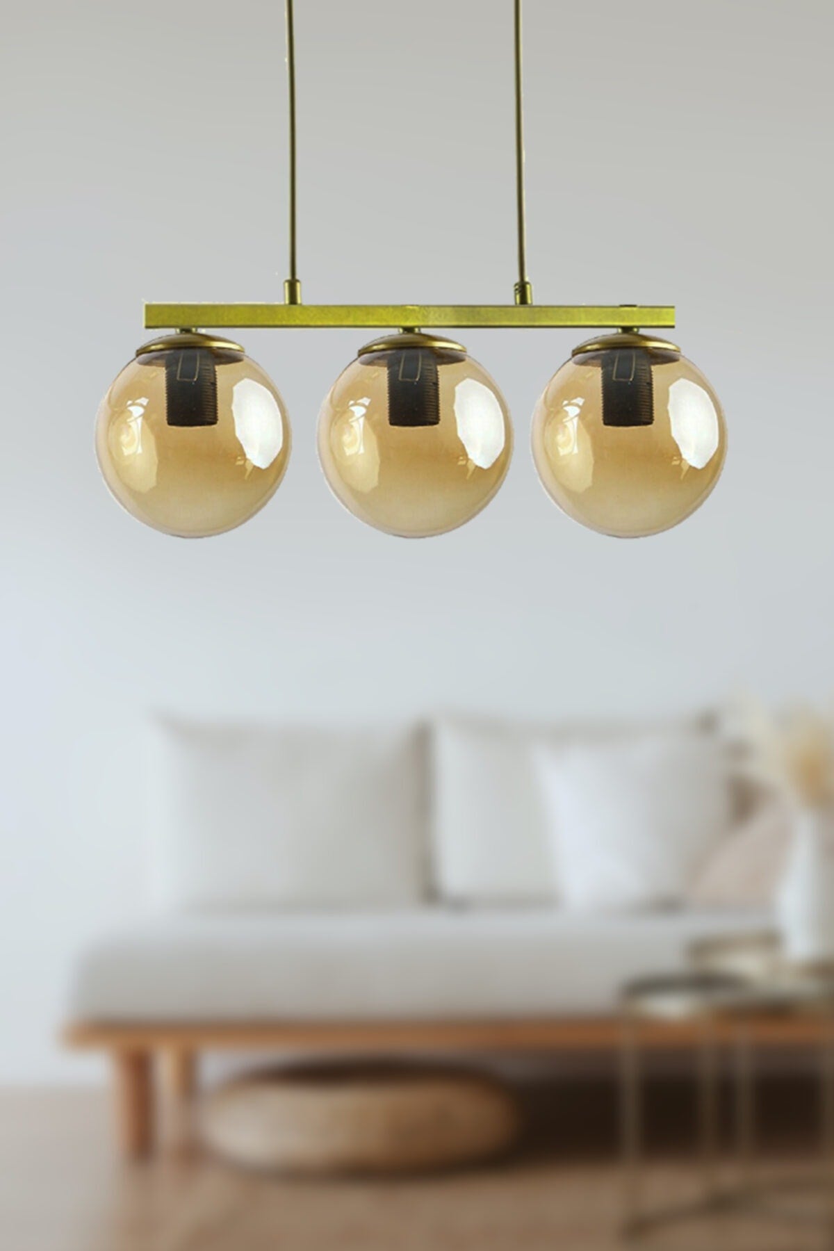 Caesar Honigglas Antik Modernes Design Esstischplatte - Wohnzimmer 3-teiliger Kronleuchter