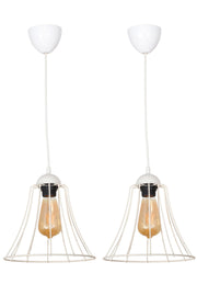 2 Magnificent Single White Chandeliers