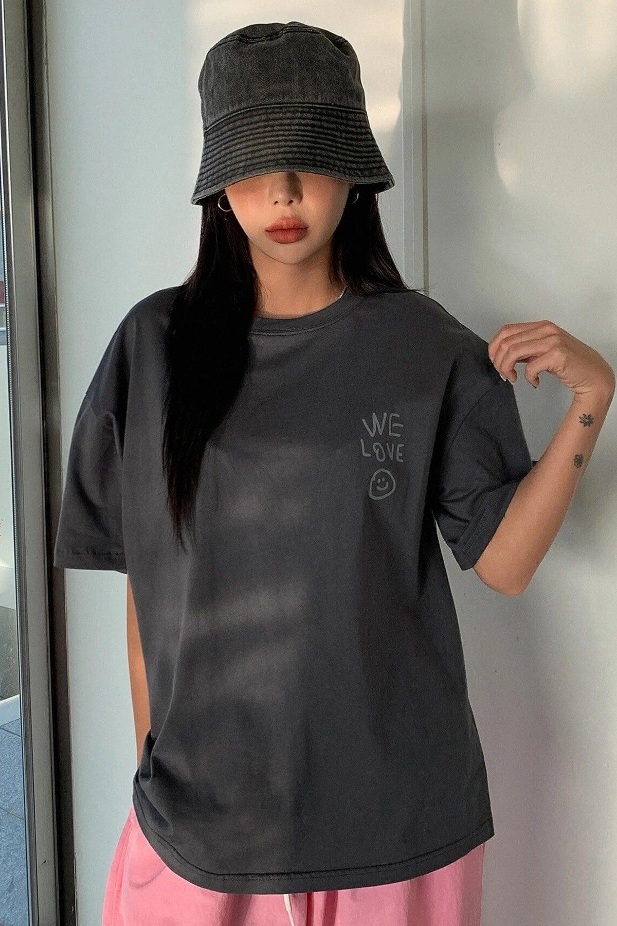 Unisex Smoked Whatever Oversize T-shirt Shoulder Tee - Swordslife