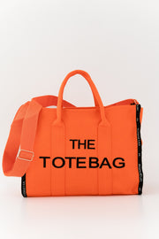 Women'S Orange Tote Bag Long Strap Bag And Shoulder Bag
