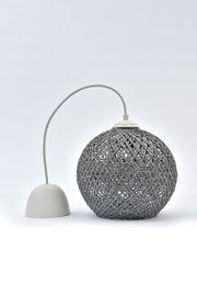Balle Smoked Pendant Lamp Ball Chandelier White Cable