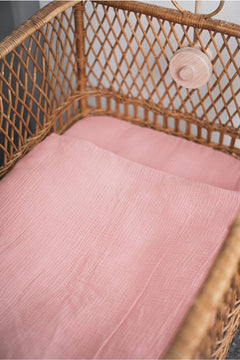 Organic cotton muslin baby duvet cover set with pillowcase for 70x110 cm bed