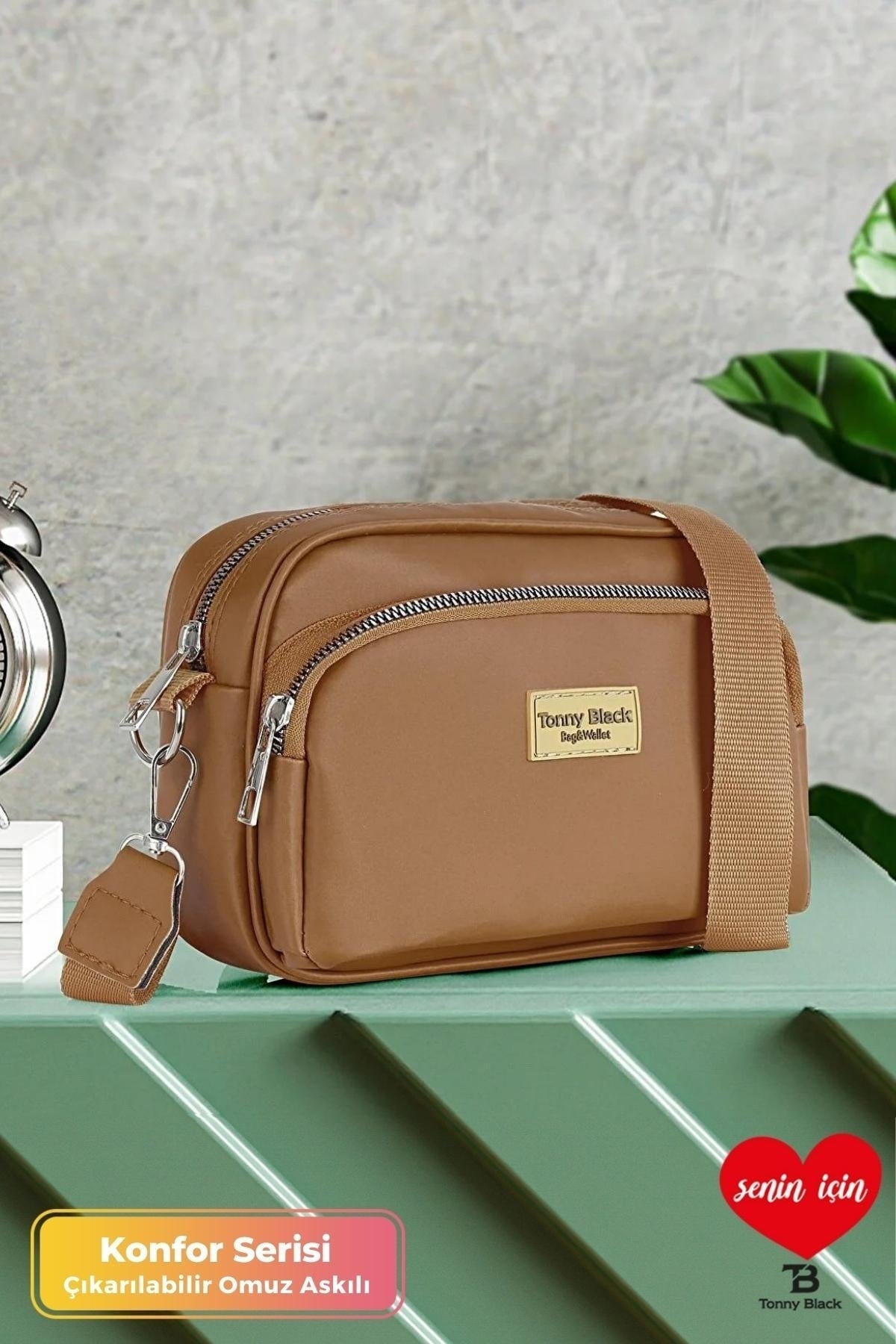 Original Women'S Two-Eye Comfortable Column Strap Cross Adjustable Strap Waterproof Shoulder Bag