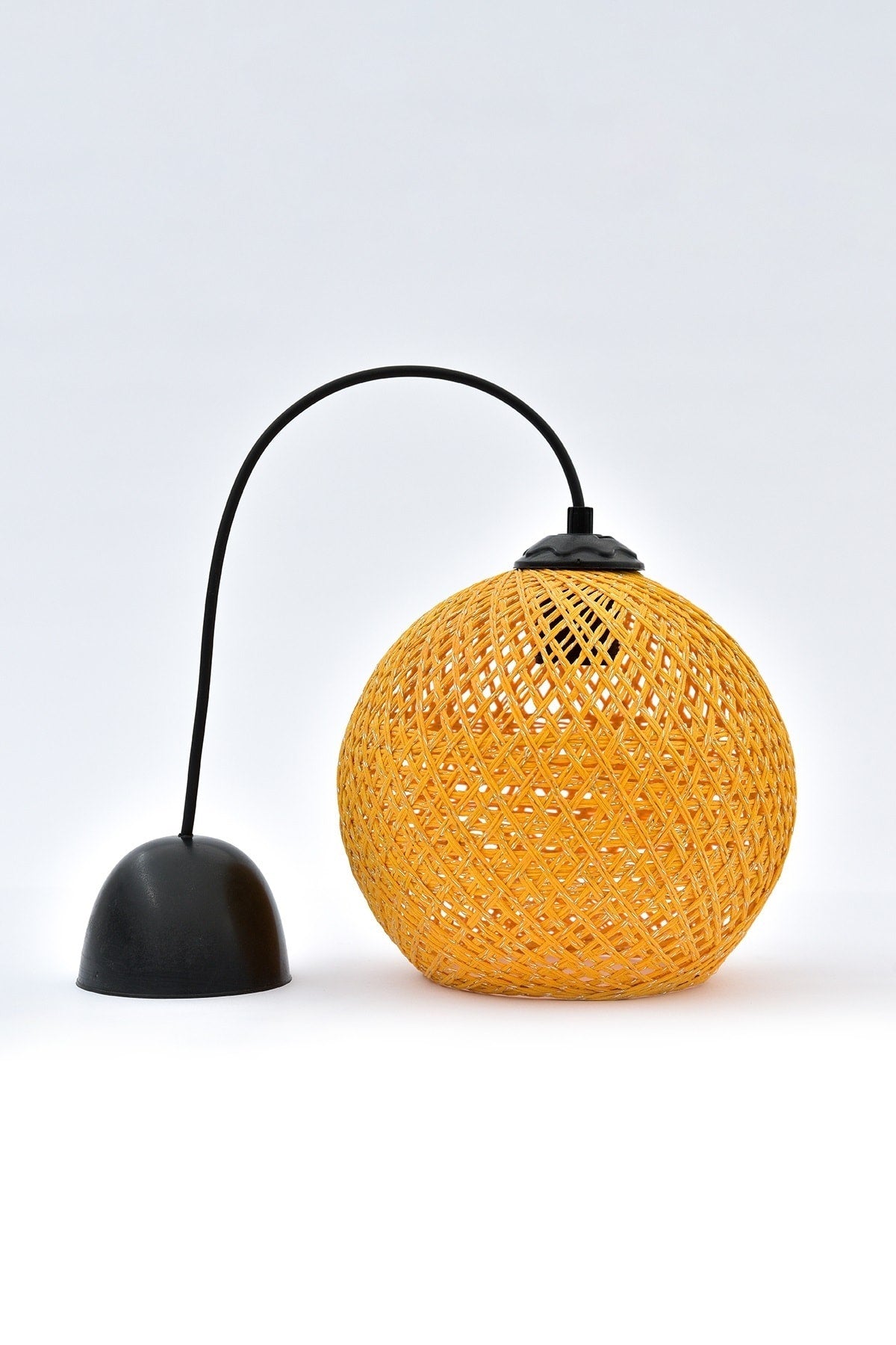 Balle Yellow Pendant Lamp Ball Chandelier Black Cable