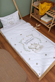 Organic Montessori Duvet Cover Set - For Baby Series - Damask Filli