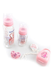 Set Of 5 Glass Bottle Pacifiers