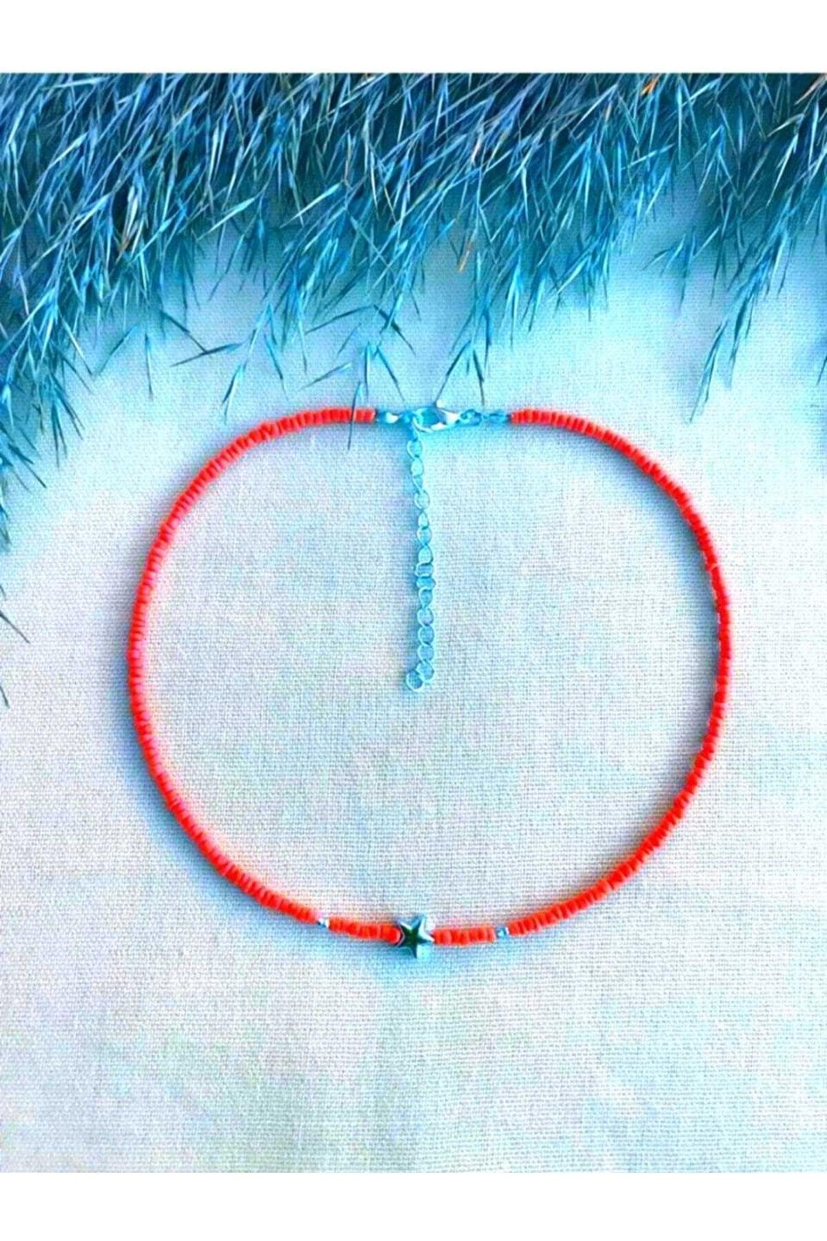 Red Beaded Star Pendant Necklace - Swordslife