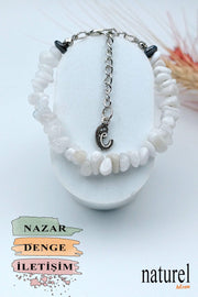 Natural Stone Moonstone Women's Bracelet - Broken Natural Stone - Gift Bracelet - Swordslife