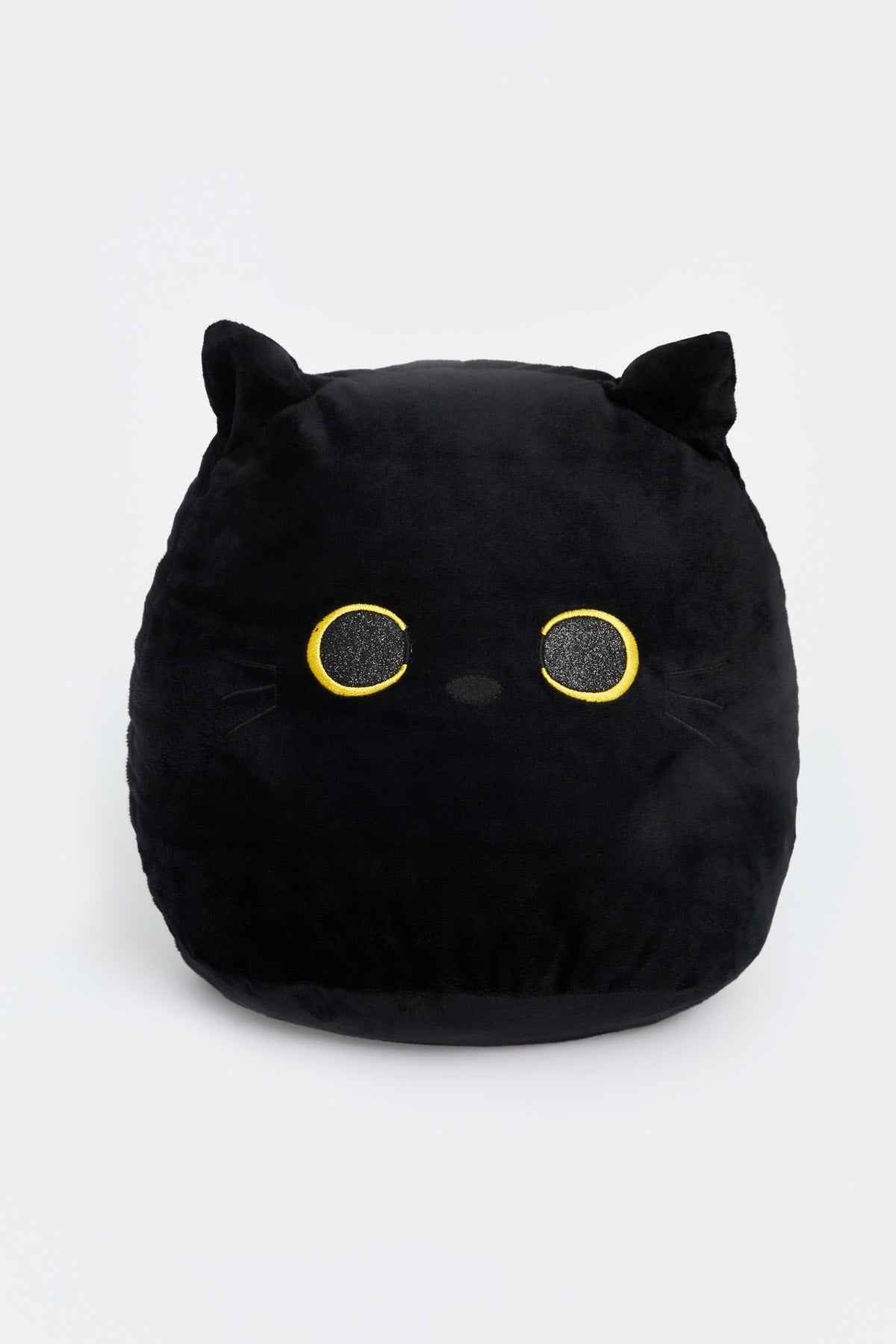 Black Cat Decorative Plush Pillow 35 Cm Black