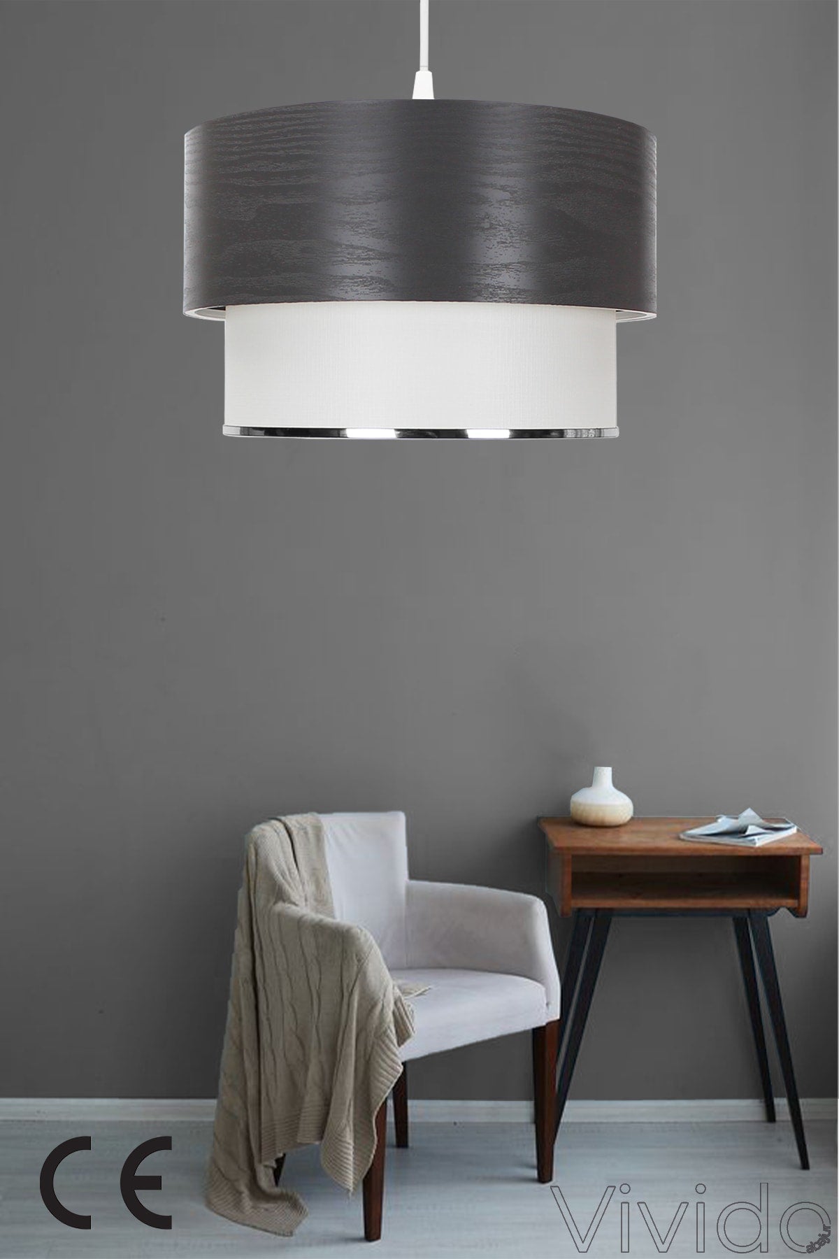 Cake Pendant Lamp Chandelier Gray