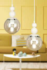 Infinite 2Nd Chandelier White Honey Glass