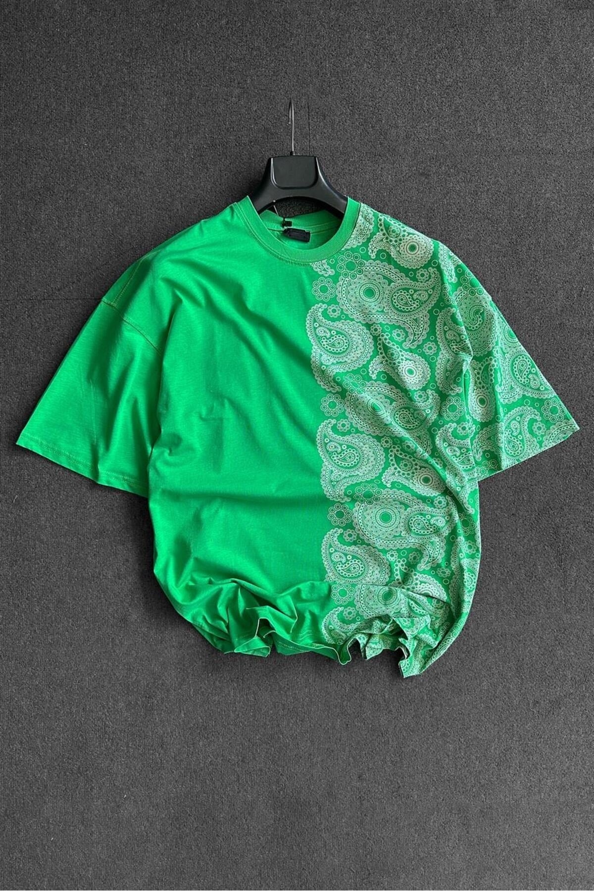 Men'S Half Mussel Pattern Printed Oversize Tshirt