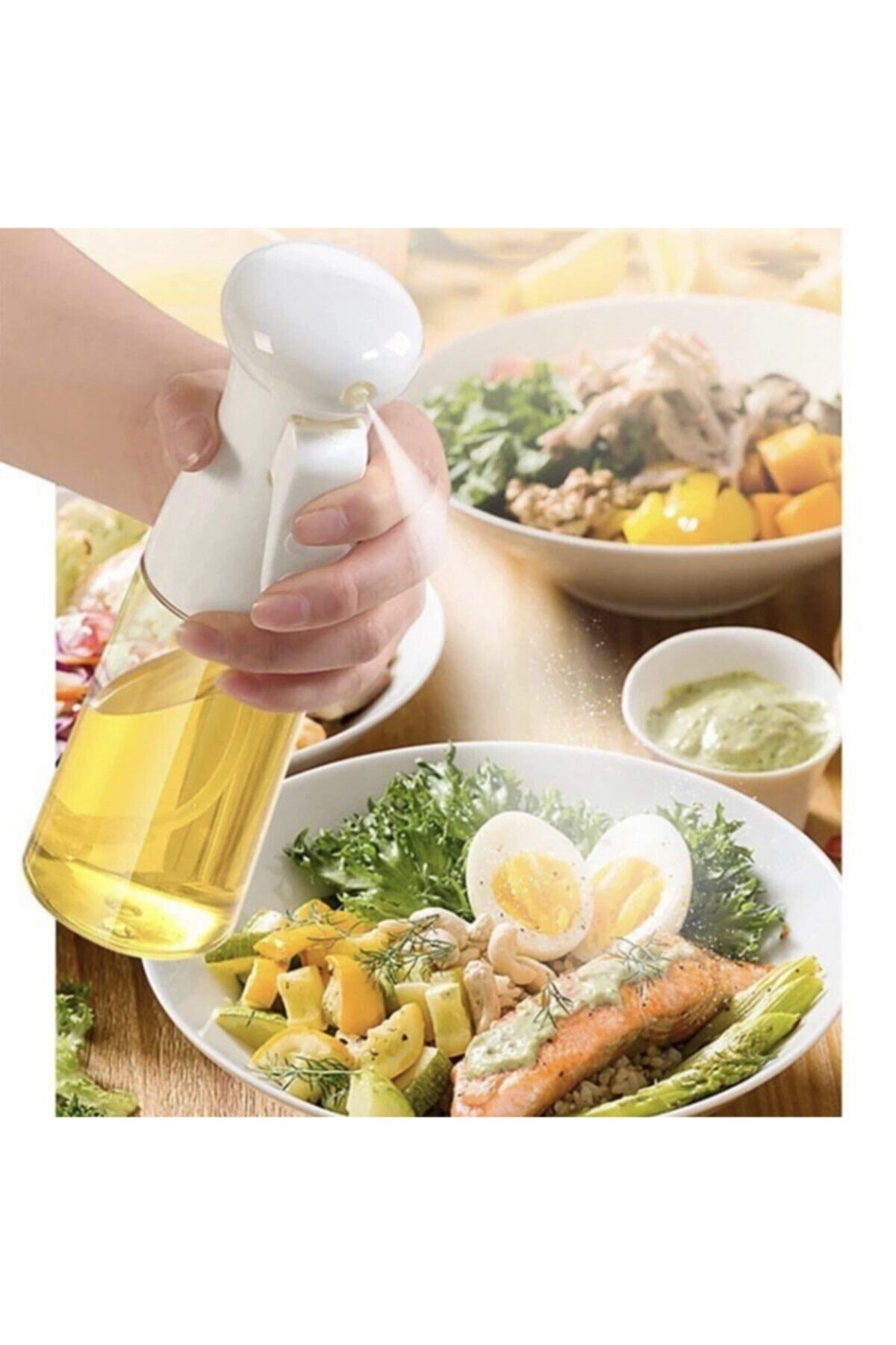 White Glass Spray Oil Pot 200 Ml