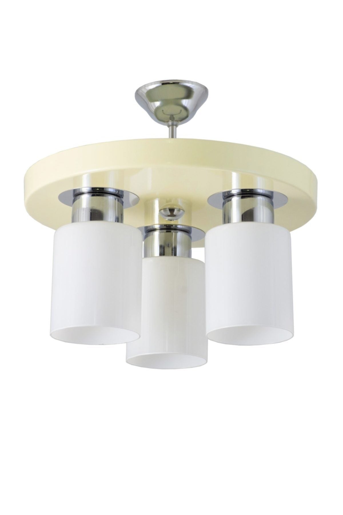 Triple Modern Sports Model Round Tray Cream Chandelier