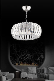Venus Silver 25 Cm Plumbing Crystal Stone Chandelier