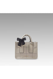 Light Gray Embroidered Shoulder Bag