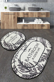 Buena Bathroom Carpet Djt Set of 2 Washable, Non-Slip Base Bathroom - Swordslife