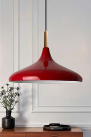 Red Champion Wooden Single Chandelier Pendant Lamp Living Room Kitchen Cafe Boutique Lamp Lighting Chandeliers