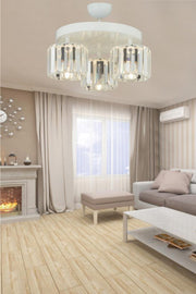 Lara 3-Piece White Yuv.Y-10 Crystal Stone Chandelier