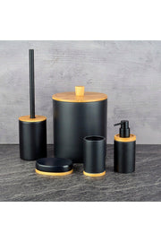 Ceramic Five Bathroom Set Black - Swordslife