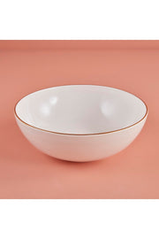 Allure Keramik-Salatschüssel Weiß-Gold (25 cm)