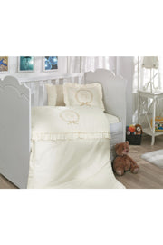 Baby-Bettbezug-Set aus Baumwollsatin mit Sternzeichen-Stickerei – Waage