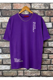 Men'S Purple Believe Printed Oversize T-Shirt