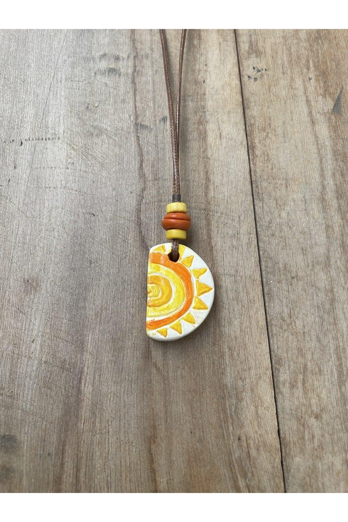 Ceramic Design Necklace, Bohemian Ethnic Style Necklace, Design Necklace, - Swordslife