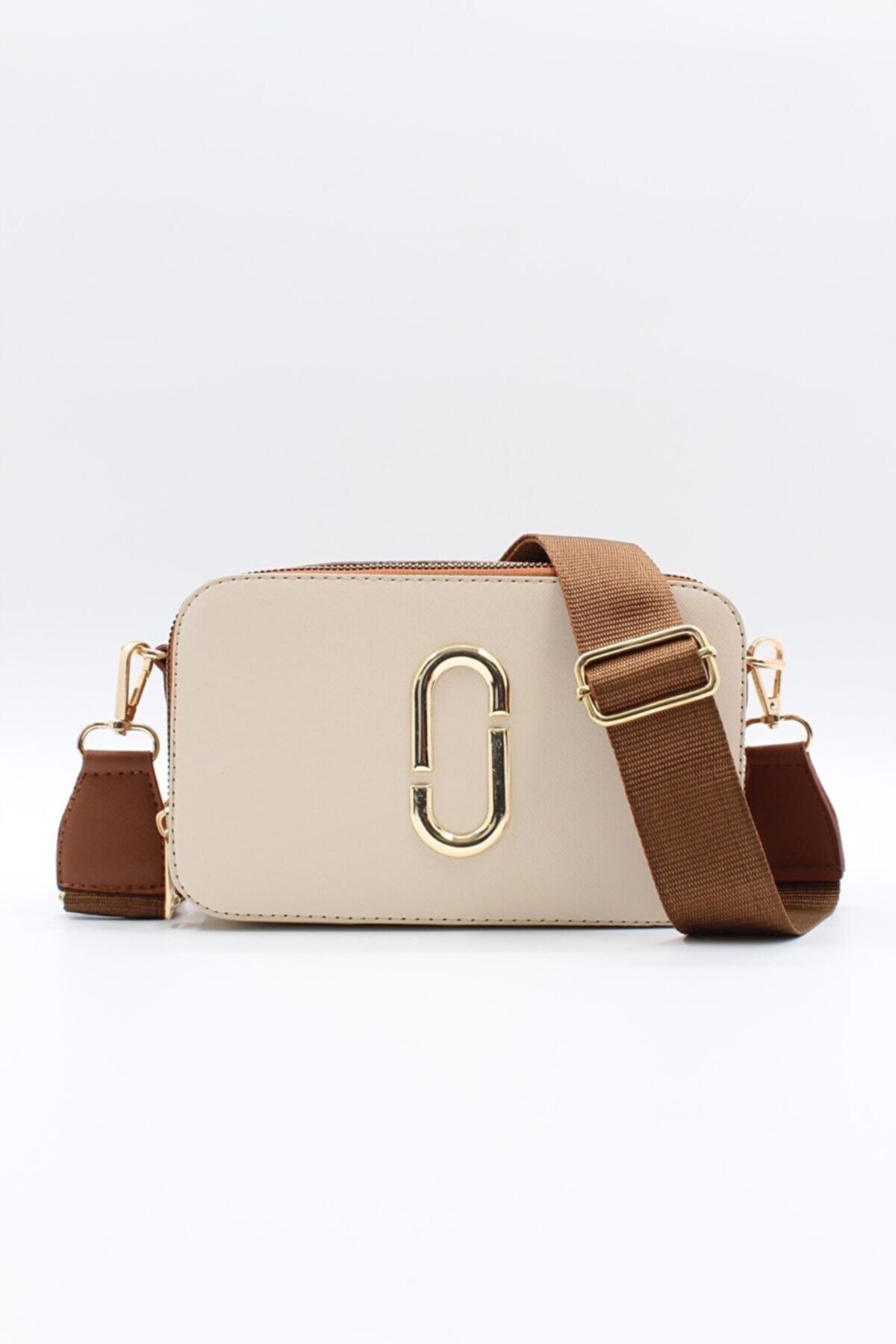 Women'S Two Eyed Pocket Hand Shoulder Bag (Cream-Mink-Tan)