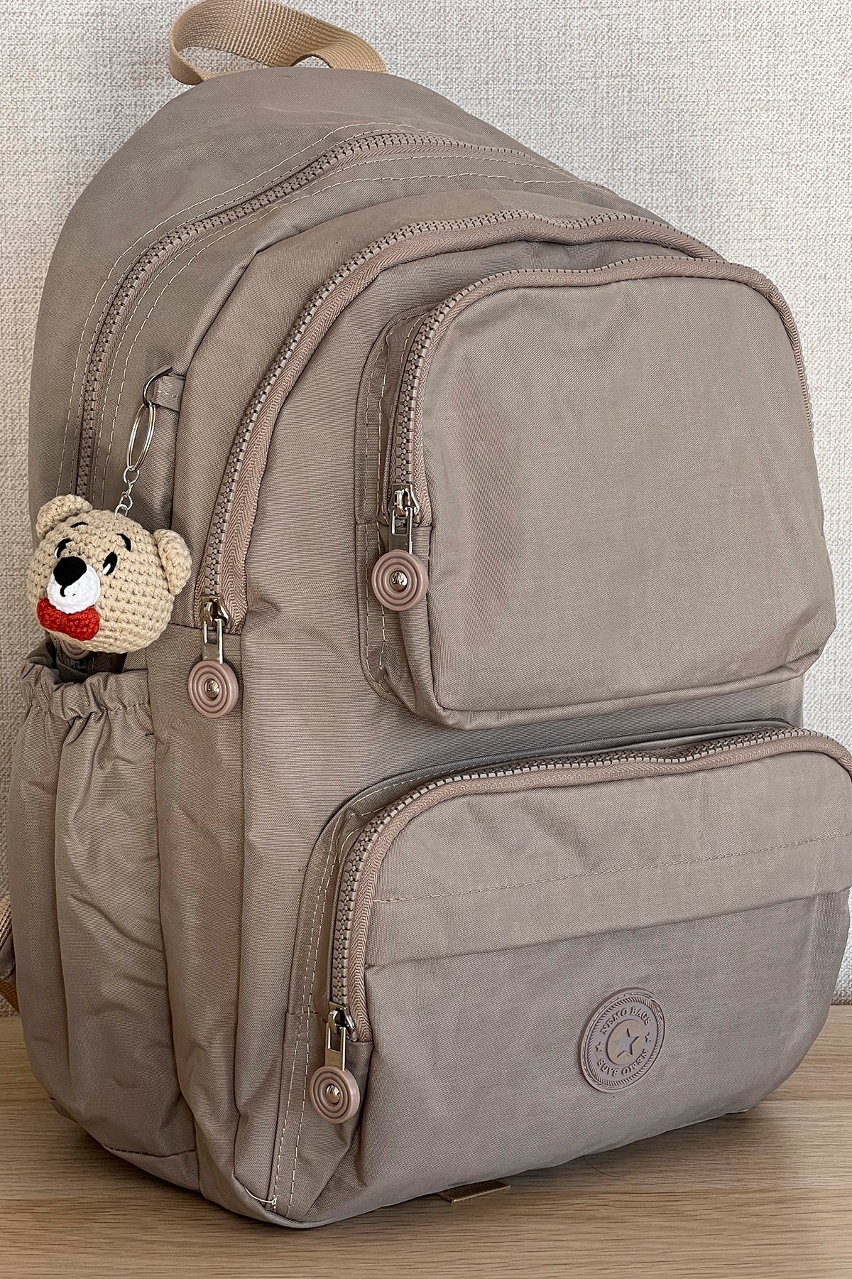 Fcstore Knisterstoff, wasserdicht, mittelgroßer Nerz-Klinker-Rucksack/Laptop-Schultasche