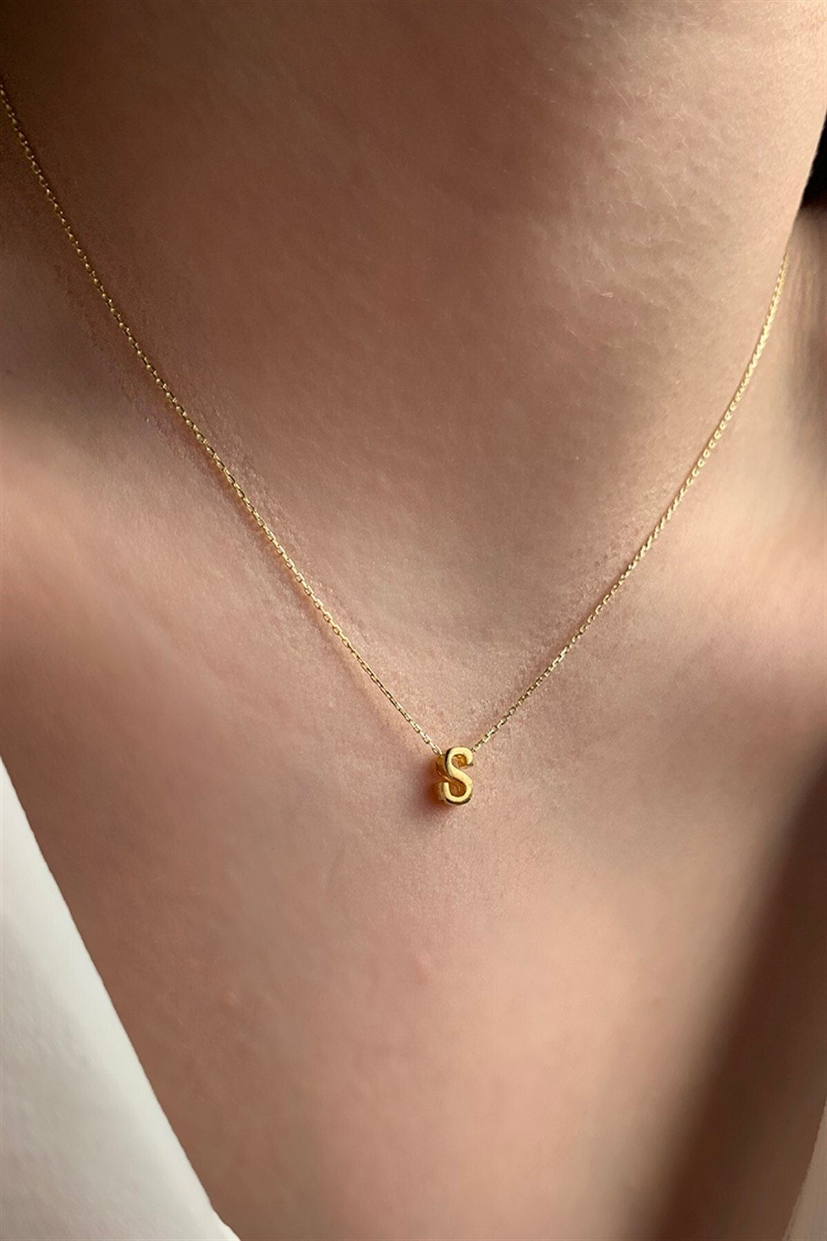 Unisex Yellow 925 Sterling Sterling Silver Necklace Length 42 Cm