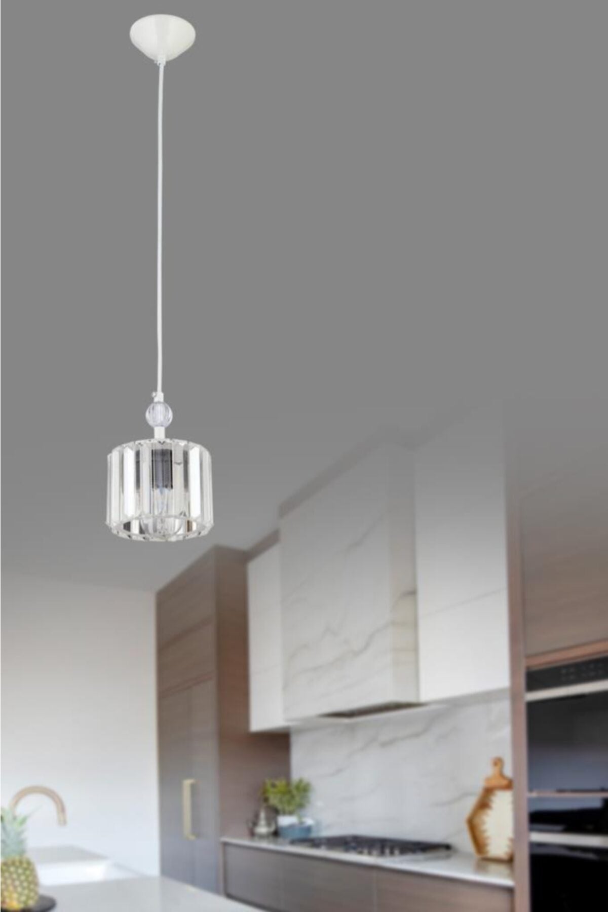 Dolunay Single White Stone T. Y-10 Kristallstein-Kronleuchter