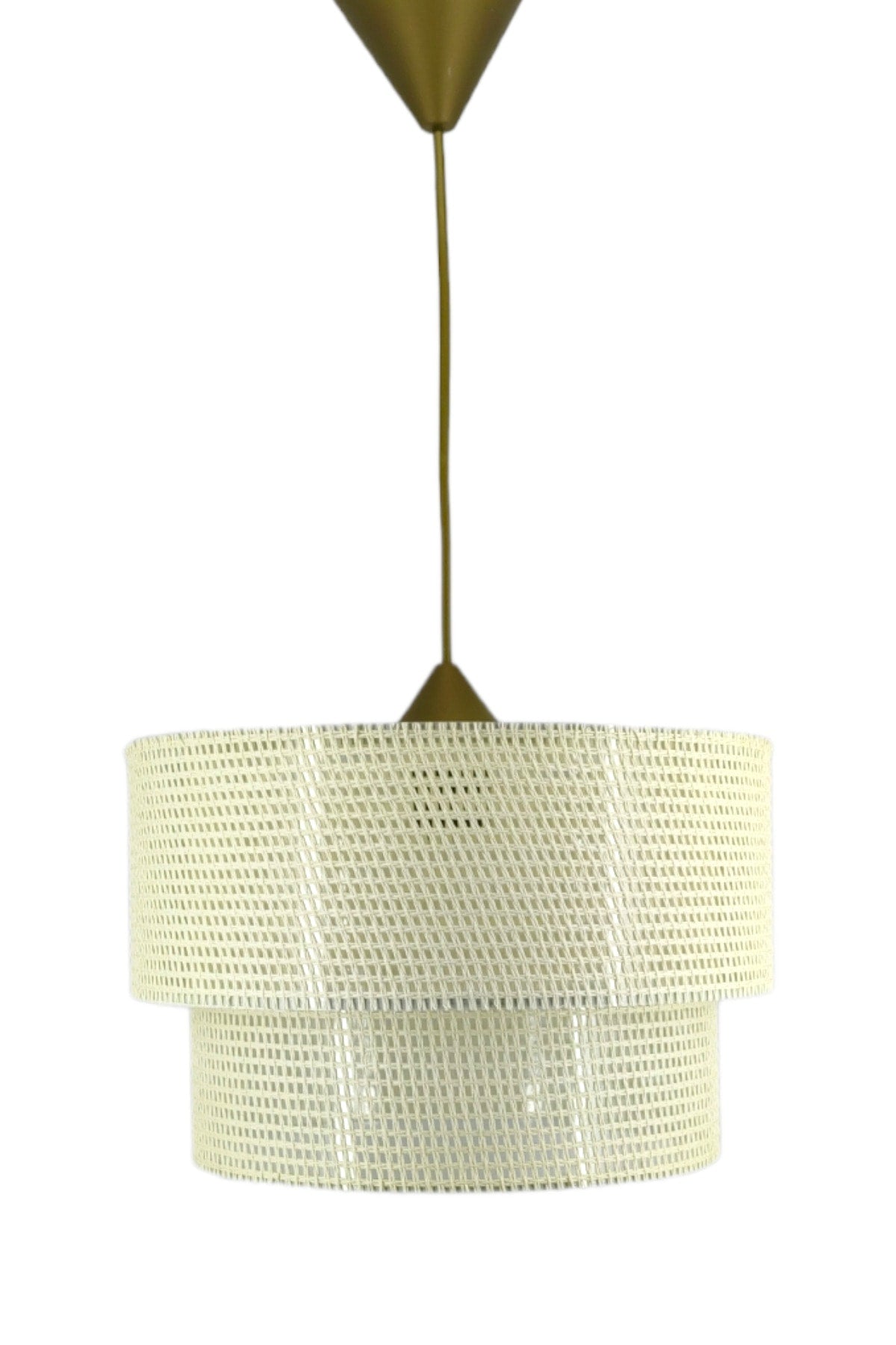 Wicker Pendant Lamp Chandelier Cream E695