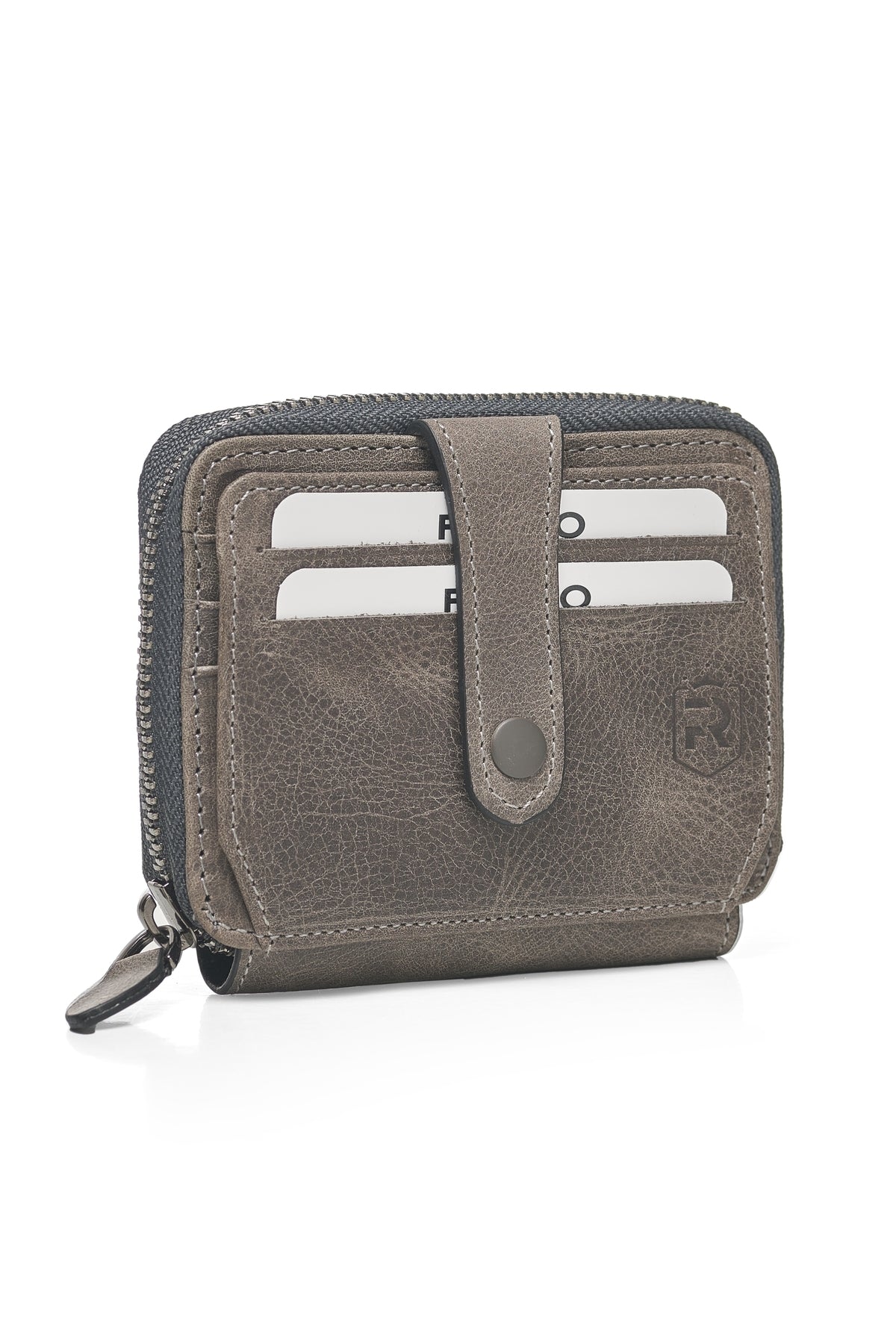Stilvolles Kartenetui aus echtem Leder mit minimalistischem Design und Geschenkbox aus Ferro-Leder
