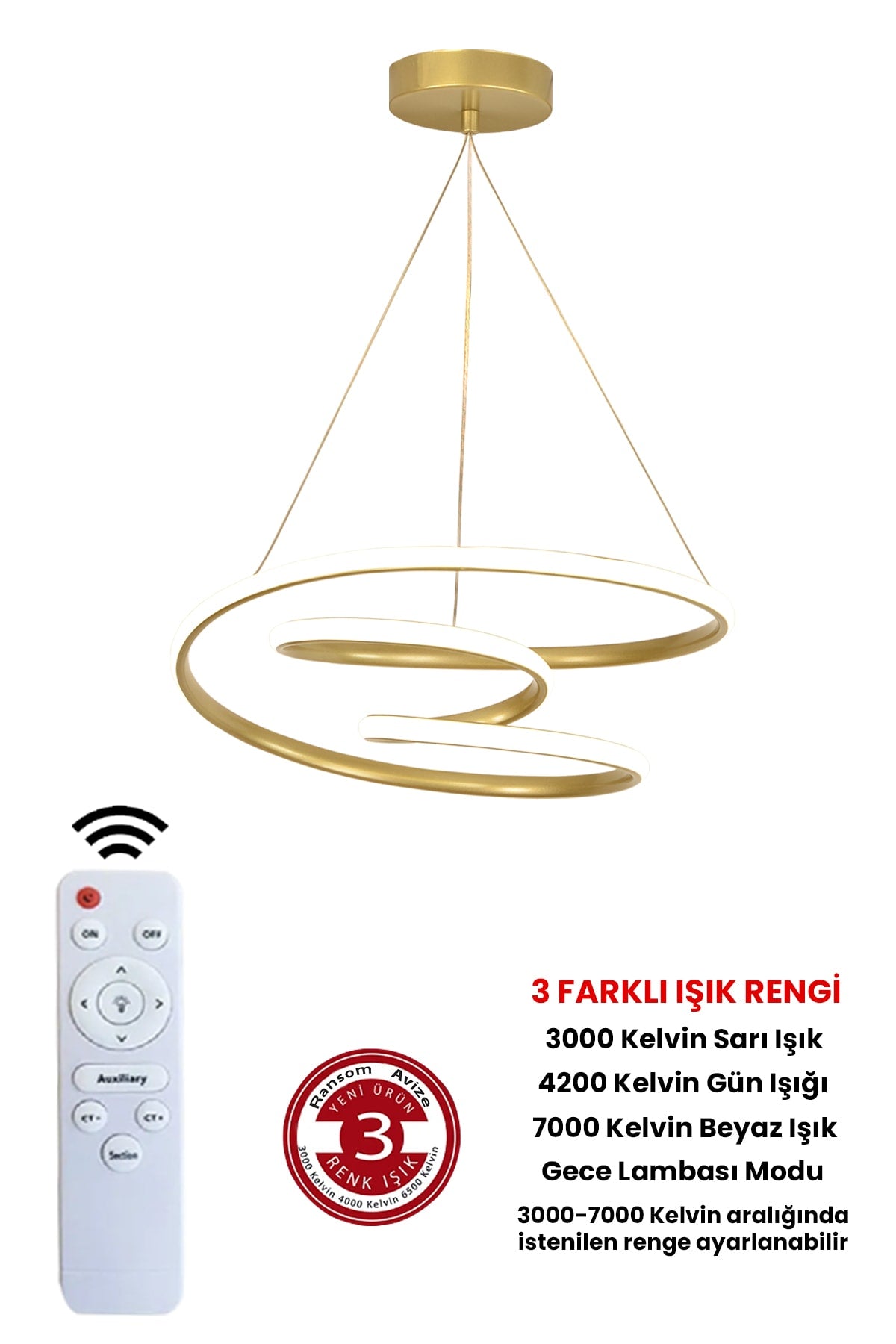 3 Farbgesteuerter Gold-Dimmer-LED-Kronleuchter Galaxy-LED-Kronleuchter