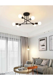 Spider Cross Moderne Sport Deckenlampe Schwarz Wohnzimmer - Küche - Schlafzimmer 6-teiliger Kronleuchter (ohne Leuchtmittel)