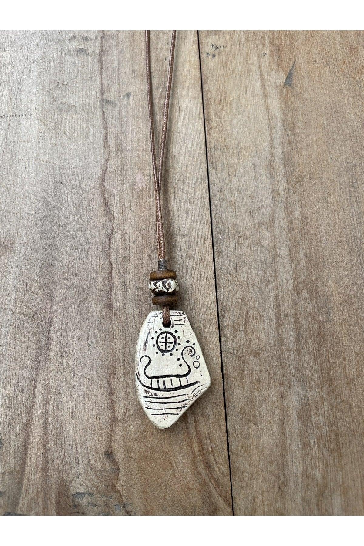 Ceramic Design Necklace, Bohemian Ethnic Style Necklace, Design Necklace, - Swordslife