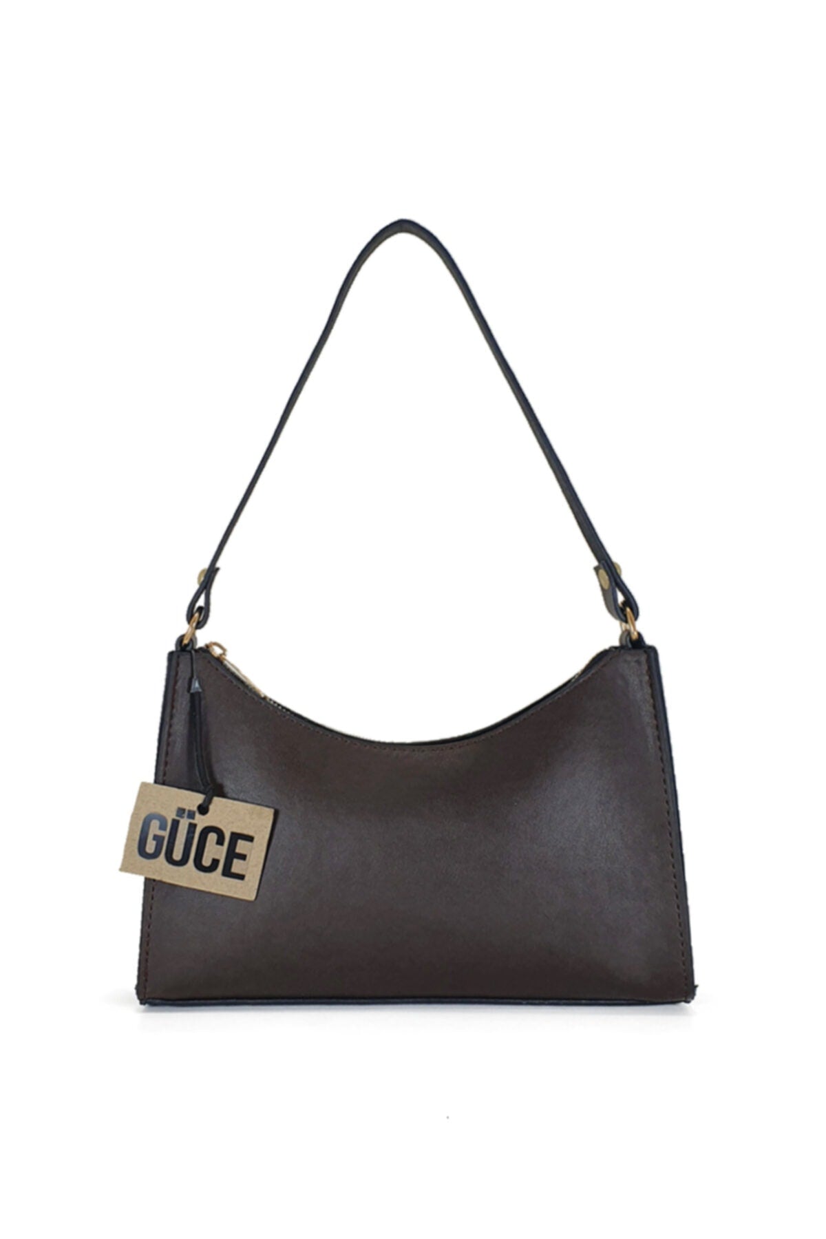 Bitter Dunkelbraun Baguette Baguette Hand- und Schultertasche Gc009009