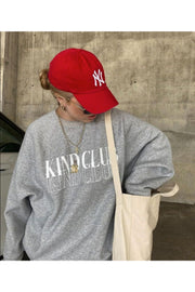 Unisex Baseballmütze mit roter und weißer Stickerei, New York