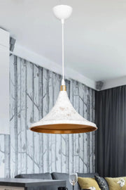 White Marble Pattern Pendant Lamp Chandelier Bedroom Living Room Kitchen Hallway Lamp