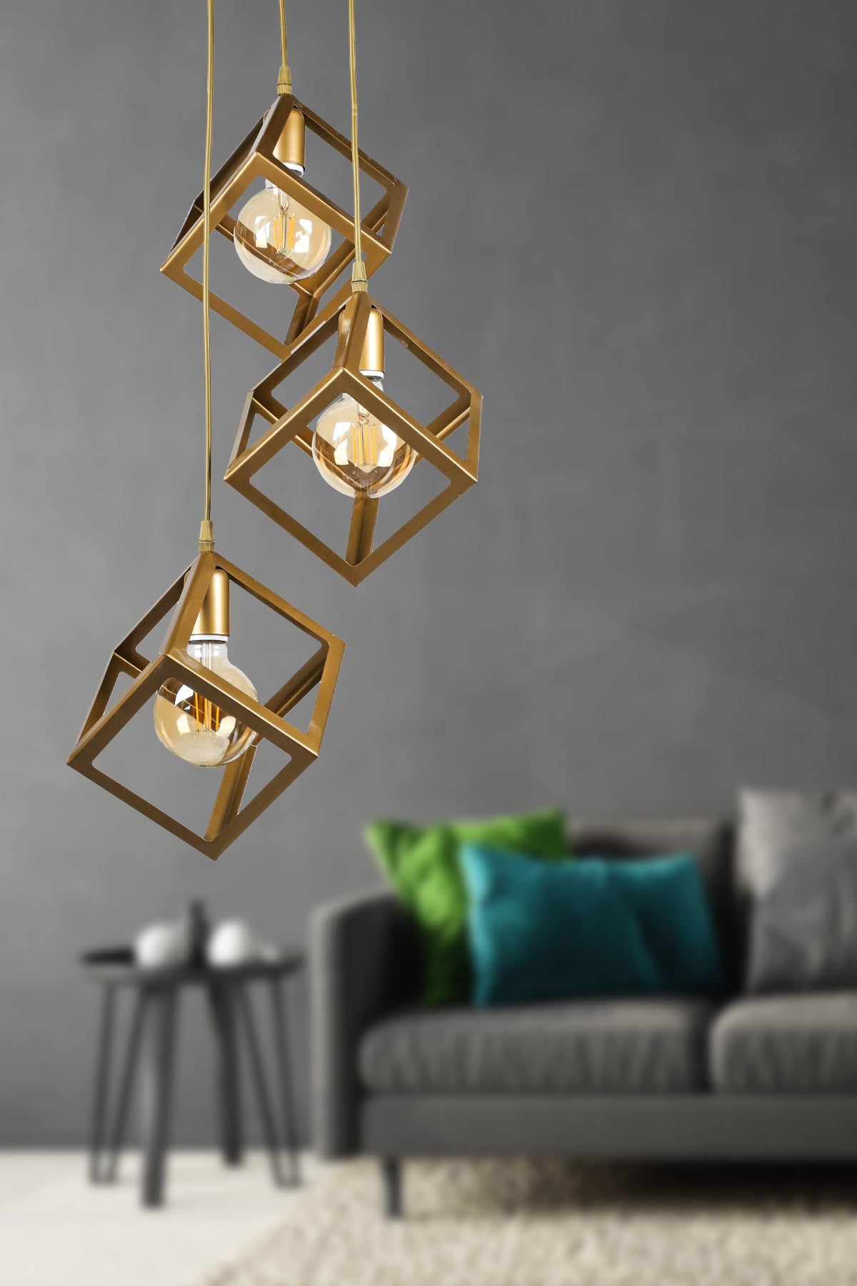 Cube 3Rd Antique Chandelier