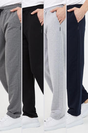 Multicolored Men'S Straight Leg Comfort Fit 4-Pack Of Sweatpants