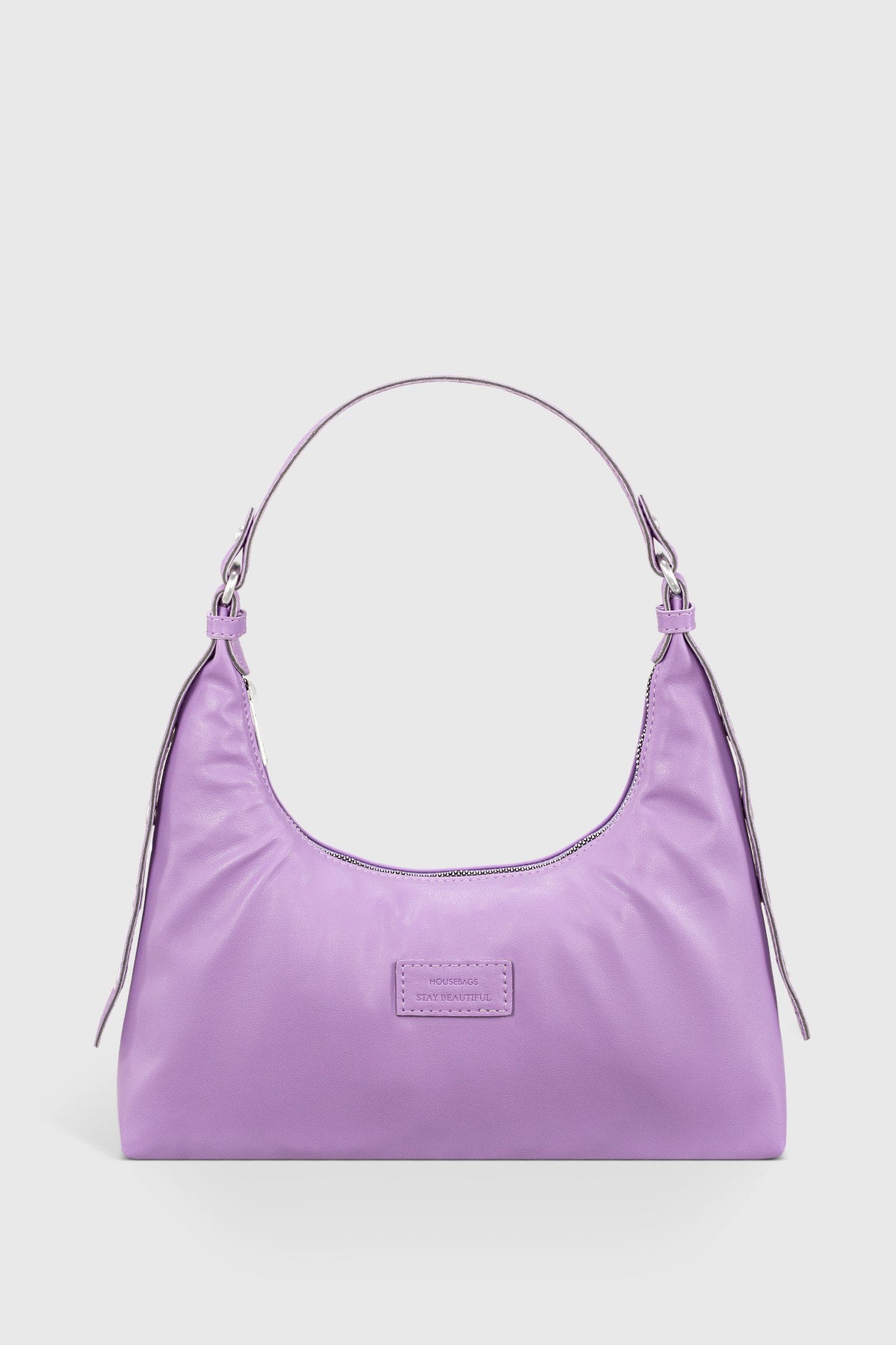 Weiche Fliederfarbene Baguette-Tasche 205 für Damen