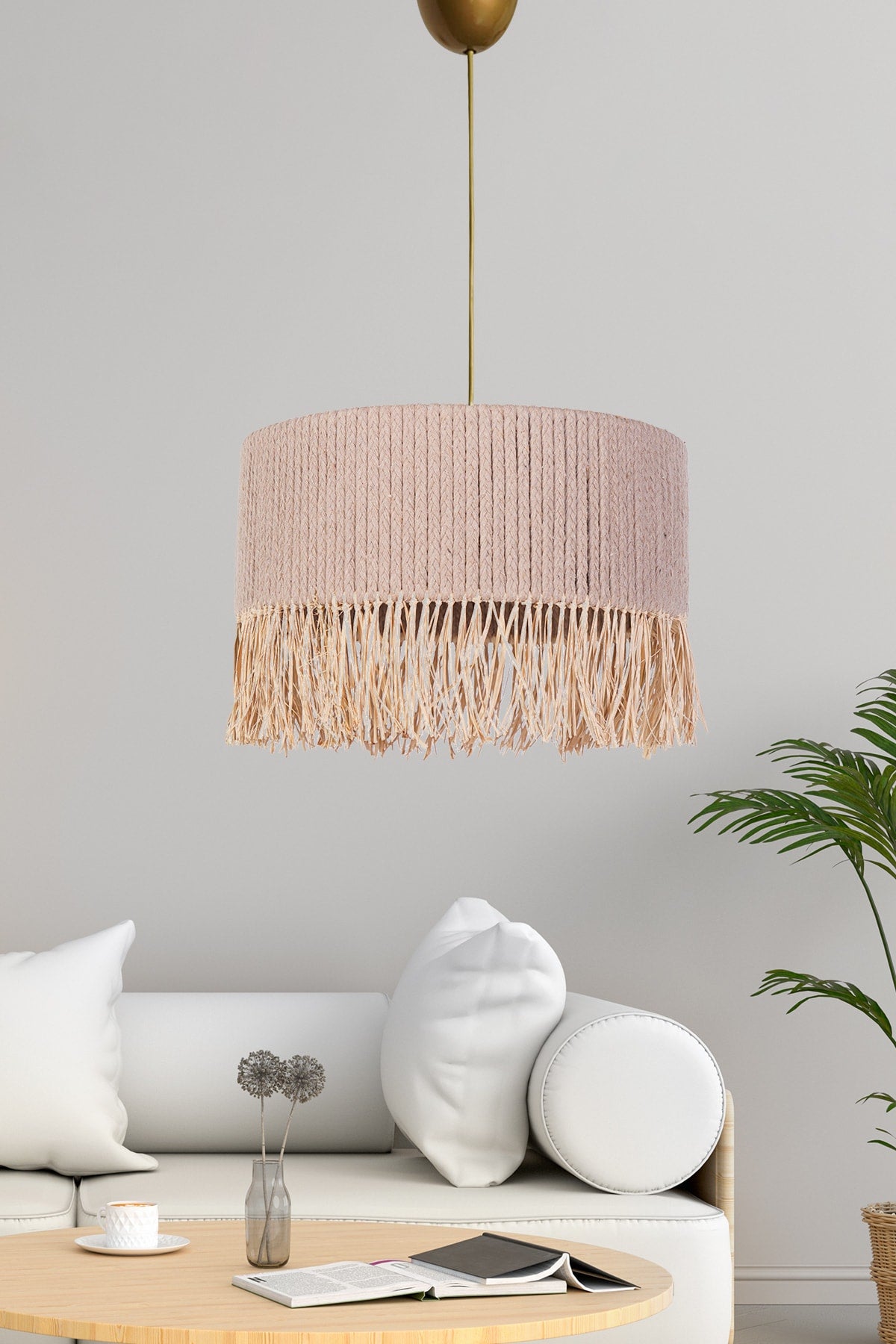 Touffe Handgefertigter Kronleuchter Beige Hnmd-42