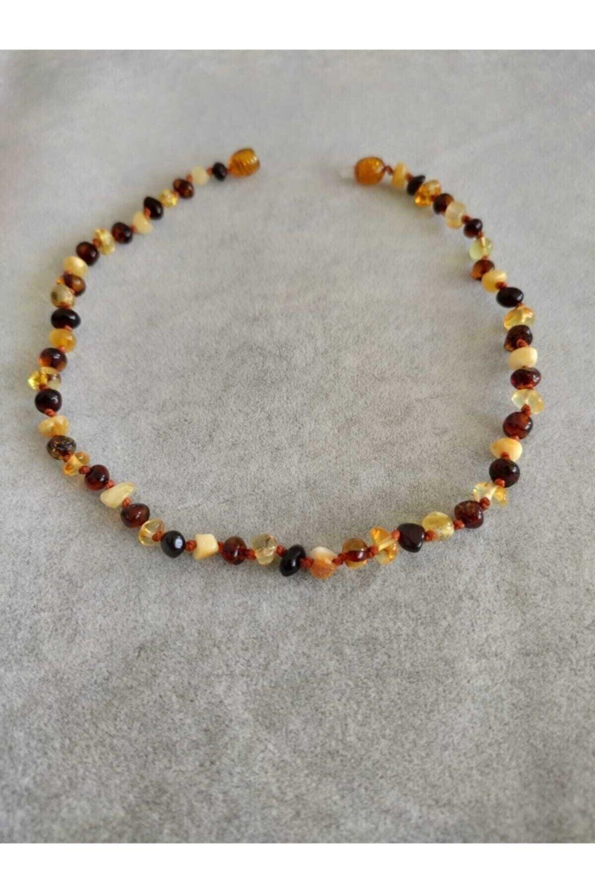 Certified Baltic Amber Multicolored Baby Girl Tooth Necklace - Swordslife