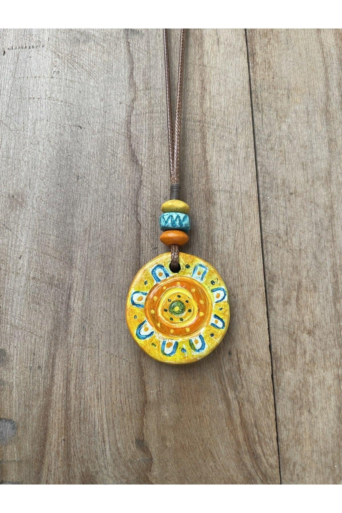 Ceramic Design Necklace, Bohemian Ethnic Style Necklace, Design Necklace, - Swordslife